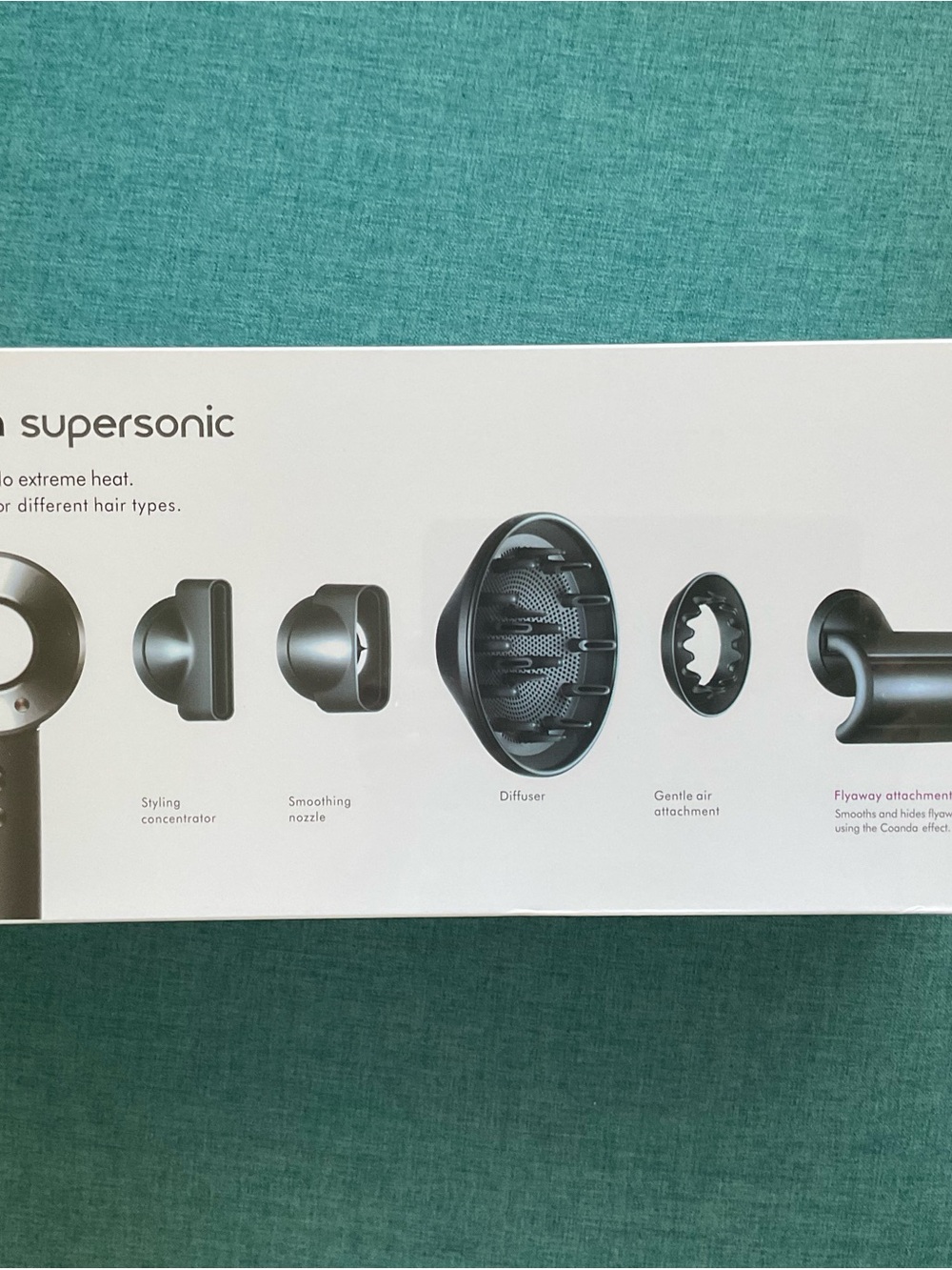 Dyson Supersonic Hair Dryer Attachments Set in Silver and Black
